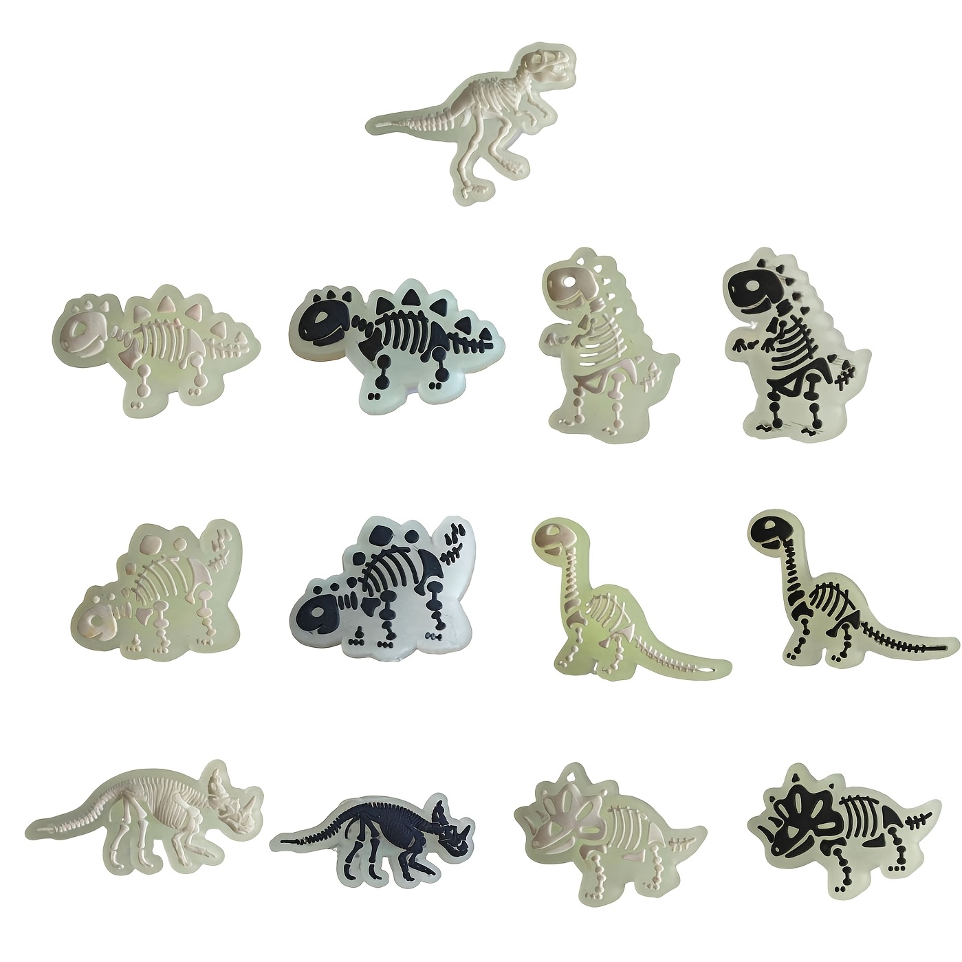 TEMU Lot de 13 breloques lumineuses dinosaures pour chaussures - Breloques décoratives pour chaussures - Pour homme et femme - Cadeau pour fête à