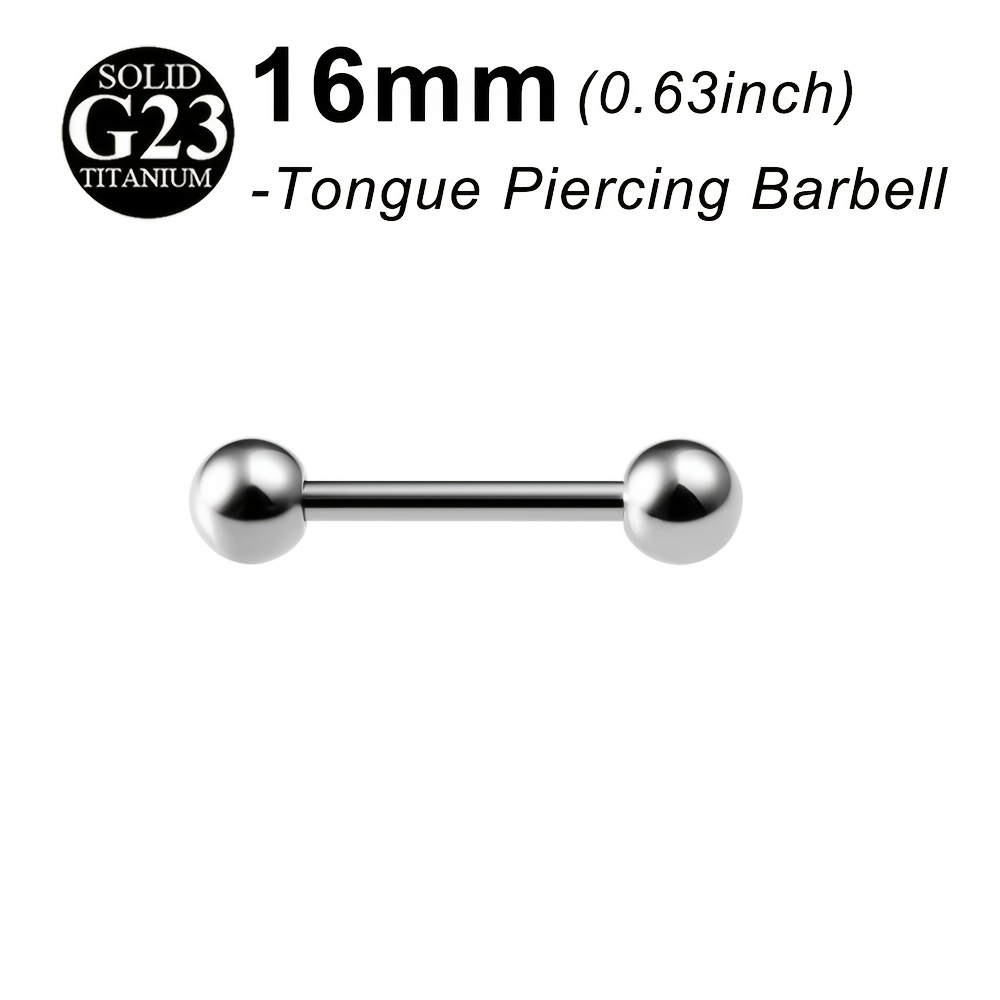 TEMU 1pc Orecchino a Barra Industriale Cartilagine Helix Barra Alluminio Titanio Corpo Piercing Gioielli Fermaglio per Donne Barra Lunghezza 12-38Mm