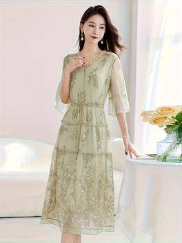 a beautiful dress for women featuring a v neck color blocking design drawstring waist for a flattering fit and made from high quality perfect for summer