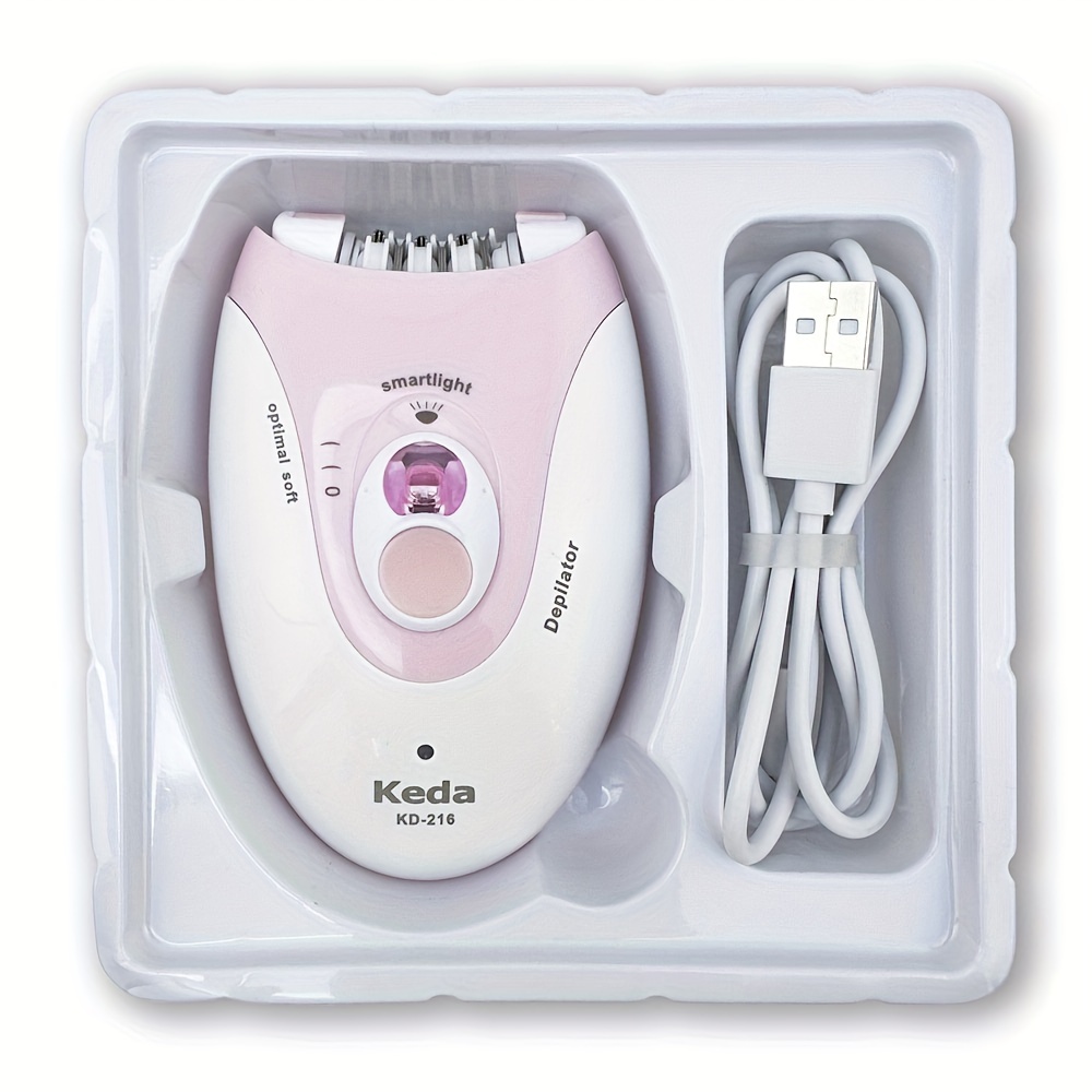 

Hatteker Multipurpose Electric Epilator For Women With , Stainless Steel Blade, Usb Charging, Rechargeable Nickel Battery, 4v-12v Operating Voltage - Efficient Hair Removal With Less Pain