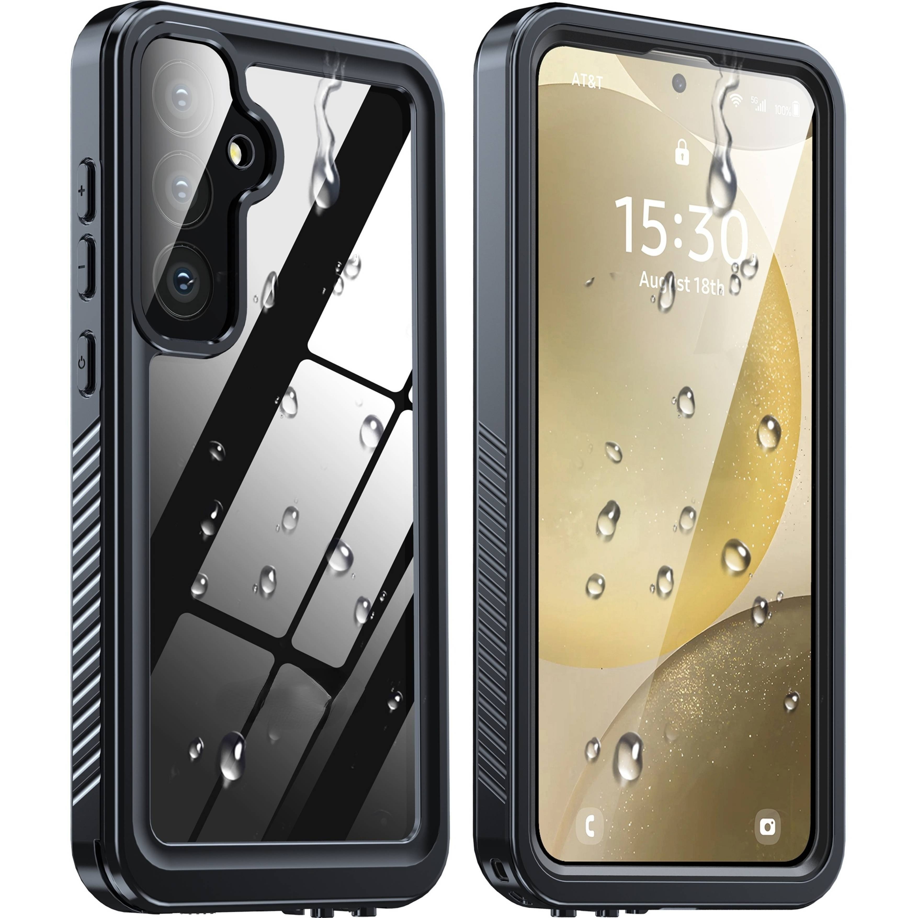 

S24 Plus Case Waterproof, Built-in Lens & Screen Protector 360° Full Body Heavy Duty Protective Shockproof Ip68 Underwater Case For S24 Plus (2024) 5g-black