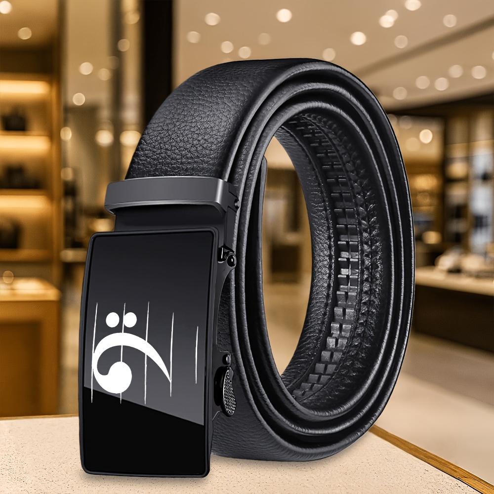 TEMU 1pc Versatile Exquisite Fashion Men's Novelty Belt, Premium Solid Color Belt, Denim Jeans Exquisite Belt, Low Print, Trendy Item, Unisex Belt,