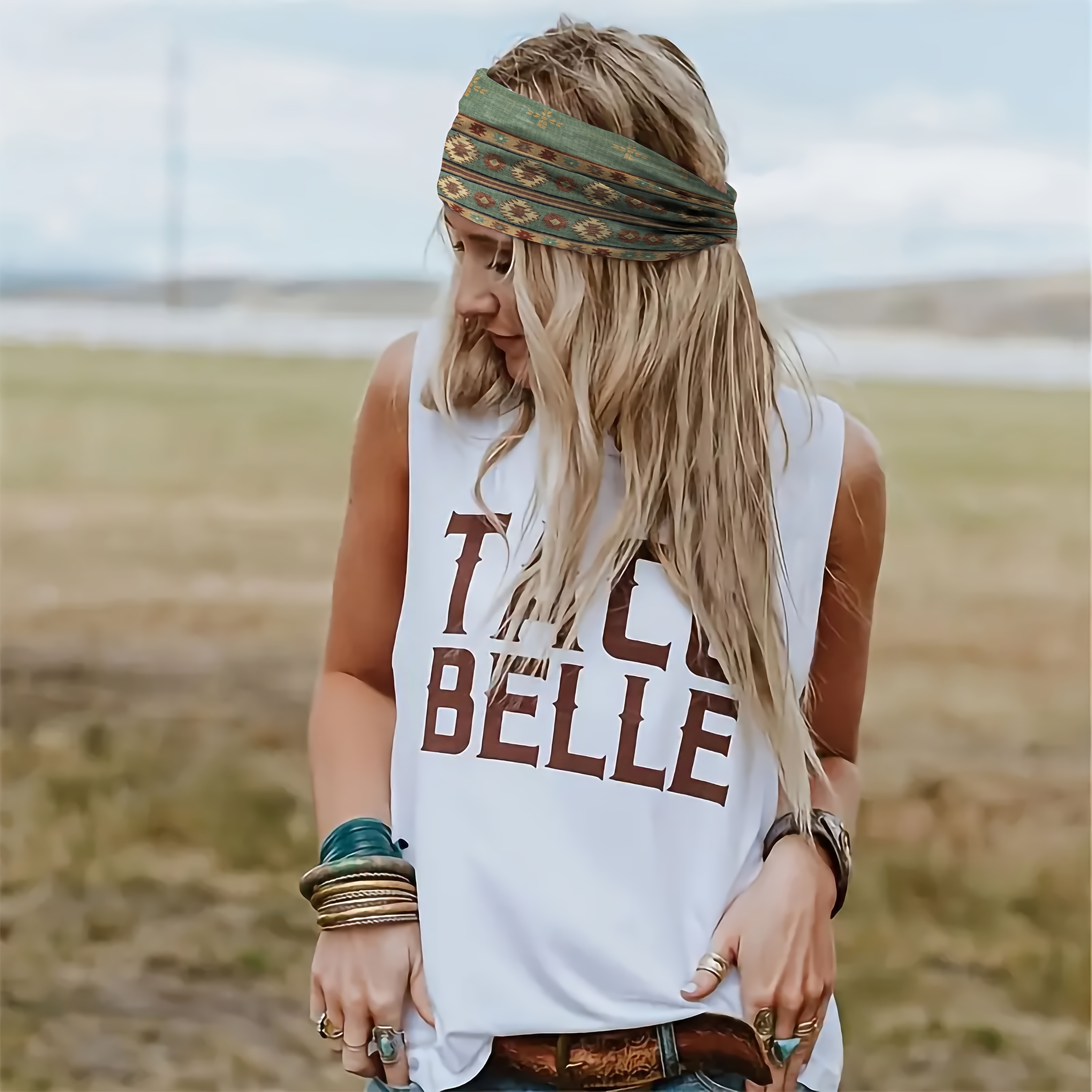 1/4/8pcs Bohemian Ethnic Style Women'S Headbands, Soft And Comfortable, Sweat-Absorbent Bands for Yoga, Fitness, And Daily Wear