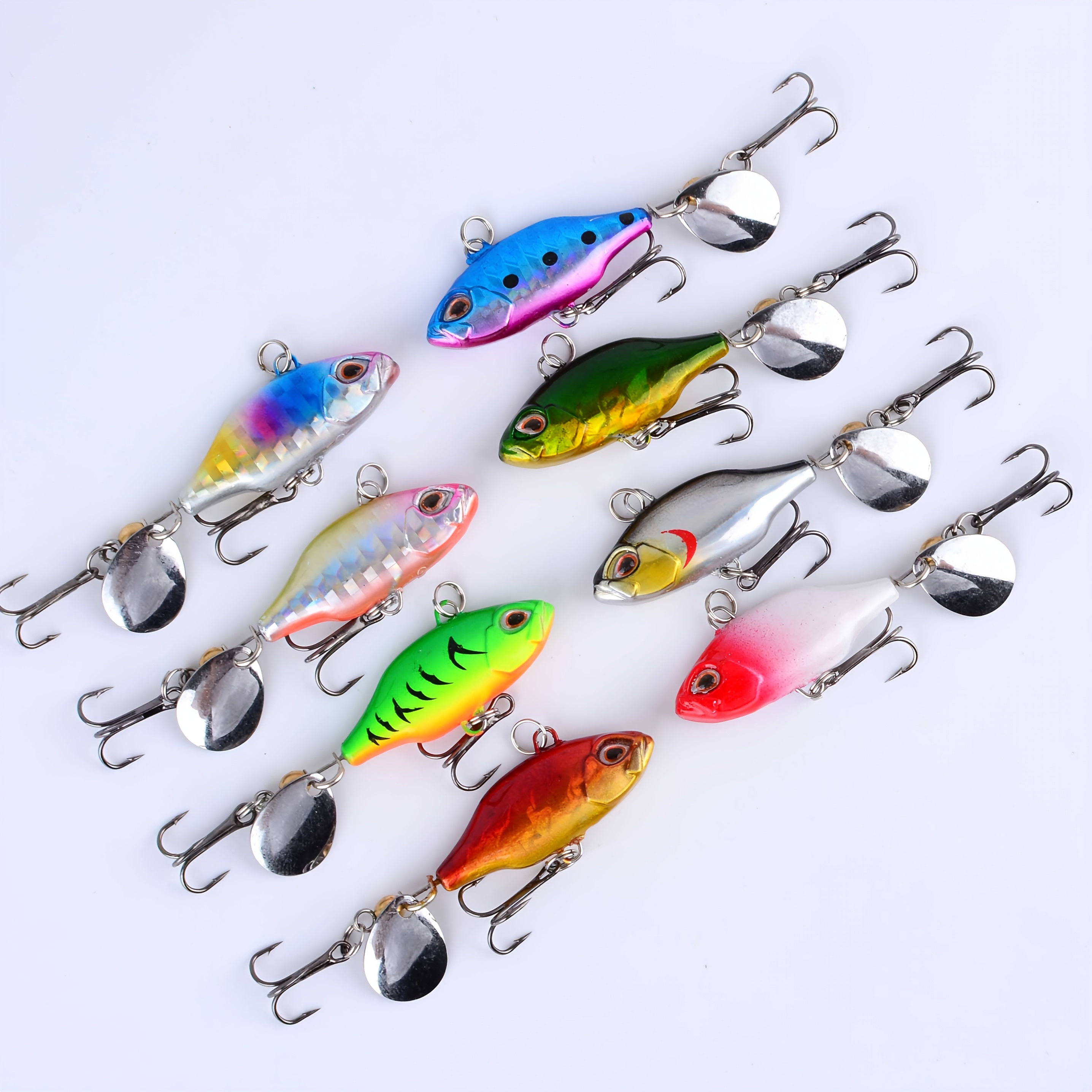 8 vib wobbler fishing lures vibrant multi color - Temu Canada
