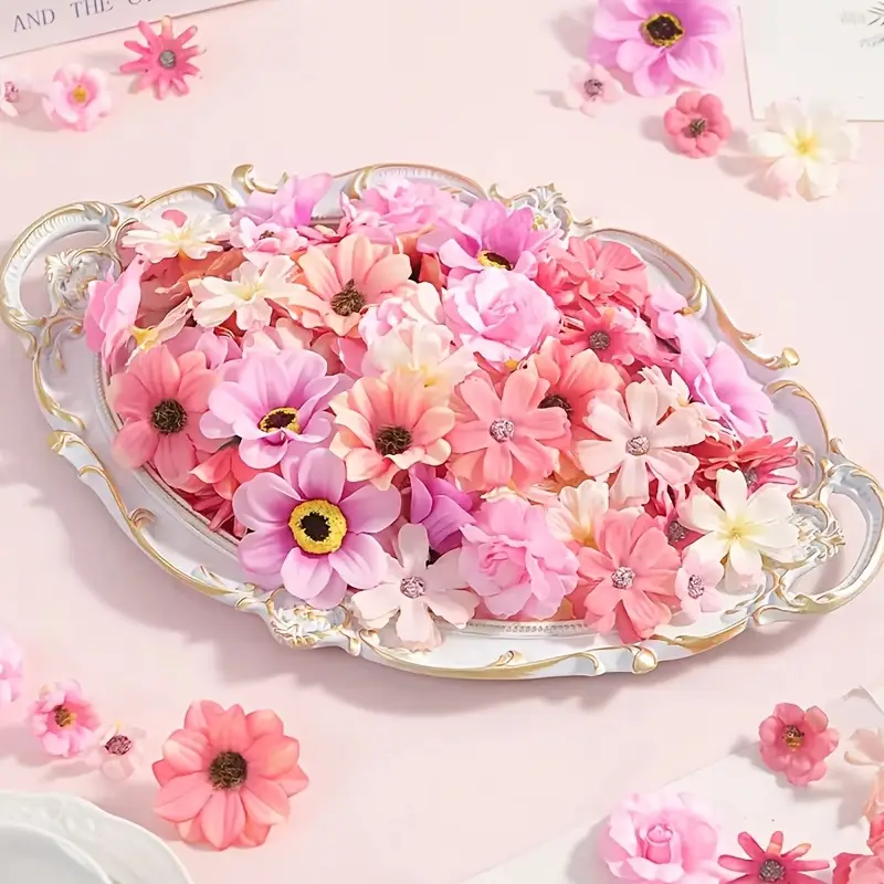 49 miniatur kunstblumen basteln inklusive seiden