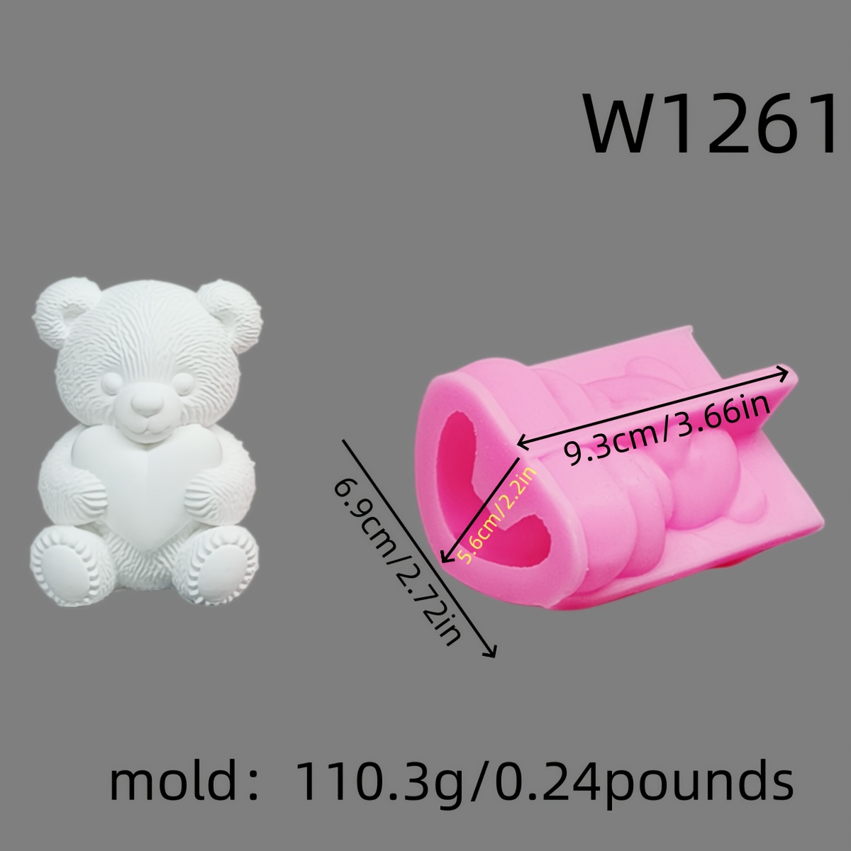 E-shop Harz-Silikonform 3D-Dekorationssilikonform DIY-Kerzen-Silikonform Gips-Dekorationssilikonform Heimdekoration Epoxidharzform 110,3 W1261