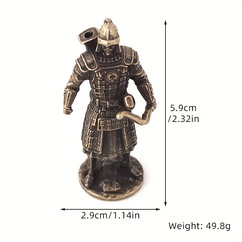 TEMU Vintage Alloy Archery Statue Metal Incense Holder, Miniature Model, Soldier, Model Statue, Desktop Doll, Decoration