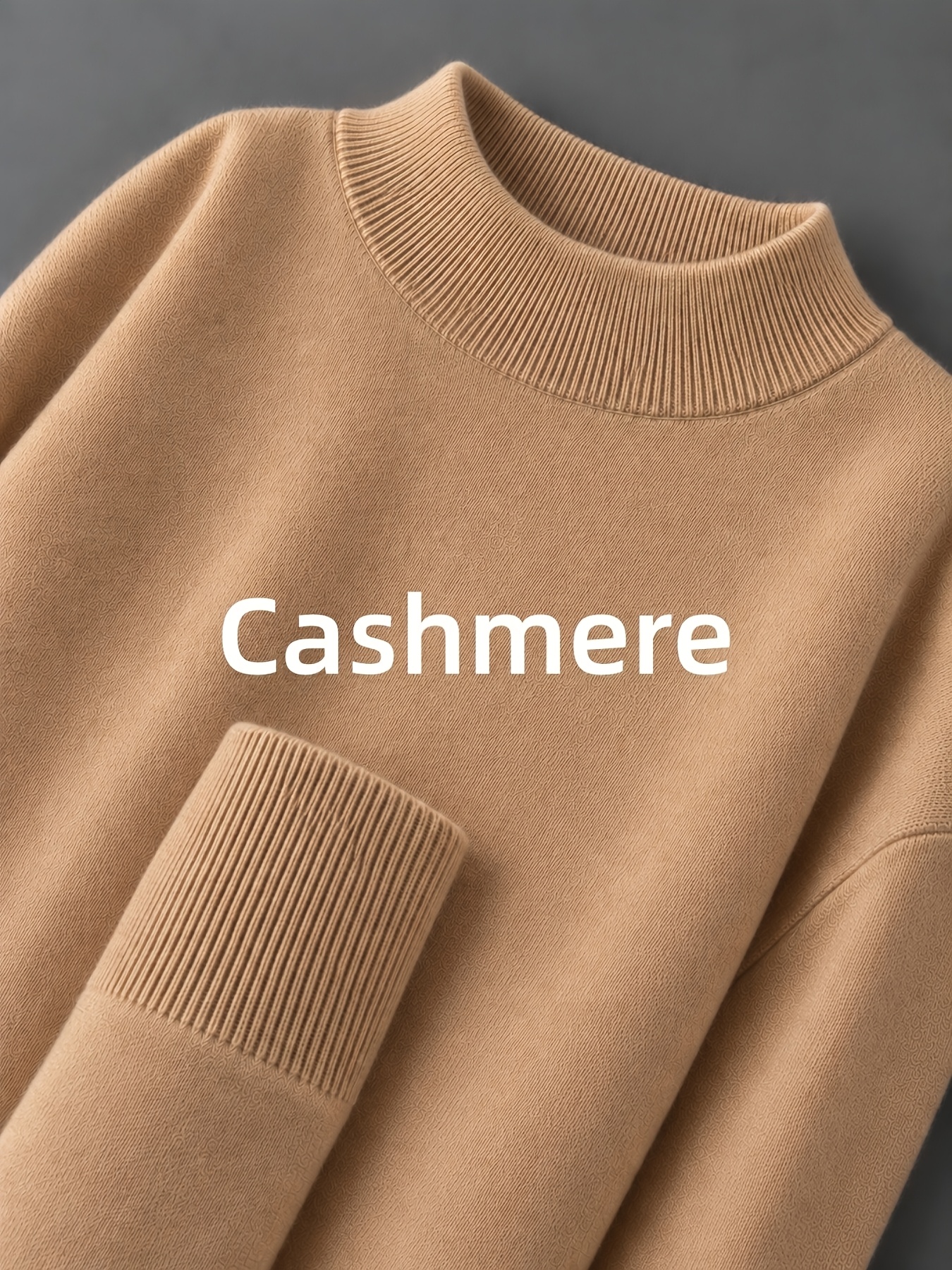 item picture 100 mens semi high neck warm knit top solid color basic long sleeve autumn winter base pullover base     soft   wear mens christmas thanksgiving mens gift