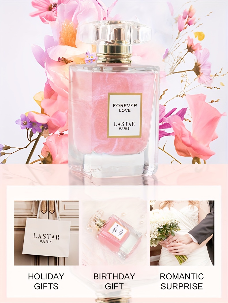 Forever Love Lastar Paris Women's Perfume, 55ml - Elegant Floral Fragrance Spray with Rose, Jasmine, Vanilla, Patchouli - Long-Lasting Scent for Charm & Attraction, Perfect for Holiday Parties