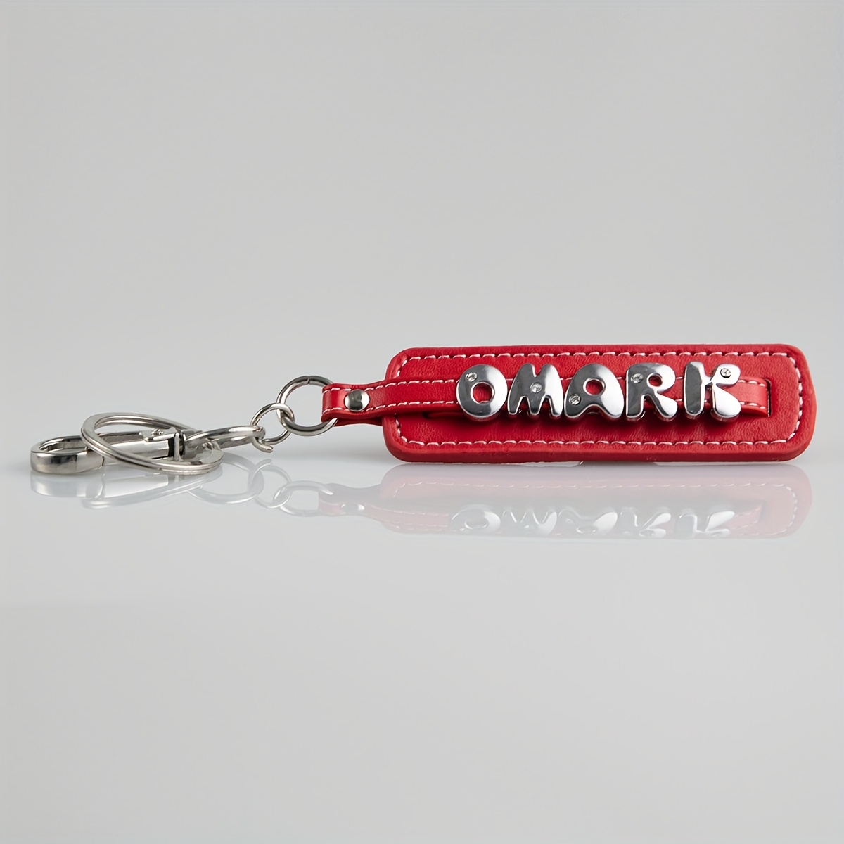 TEMU Customizable Name Keychain With Smooth Alloy Letters & Pu Leather - Personalized Couples Keychain, Valentine's Day Gift, Back To Accessory, Car