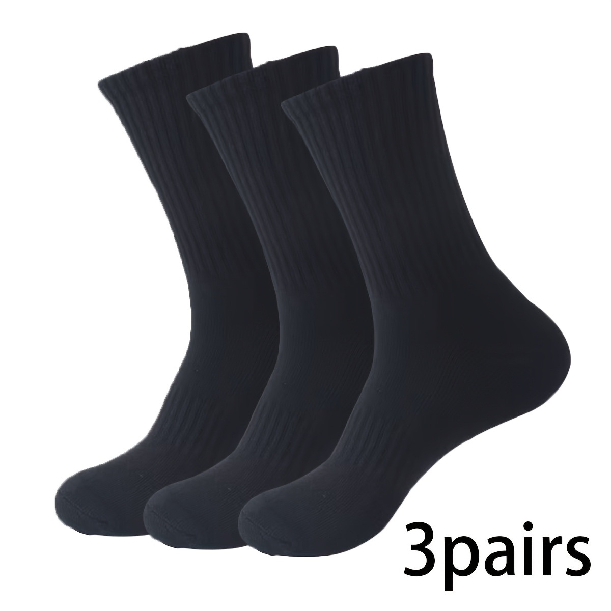 E-shop 3/6 Paar lange Sportsocken, geeignet für Outdoor-Aktivitäten, Basketball, Laufen, Wandern, schweißabsorbierend und atmungsaktiv, verschleißfest,