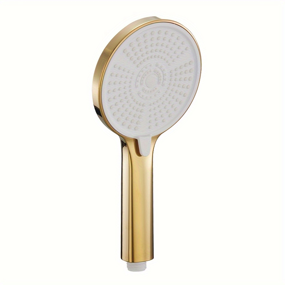 High-Pressure Handheld Showerhead with 3 Modes, Golden Finish