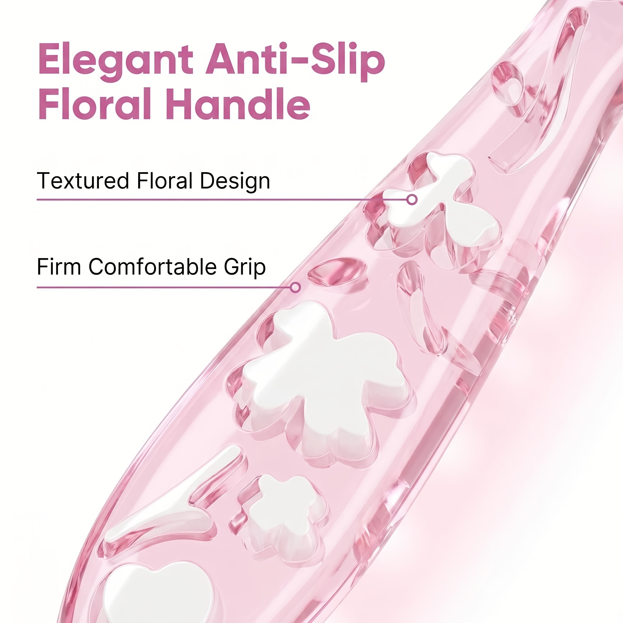 High-End Pink Women's Shaver with 8pcs Protective Knife Heads