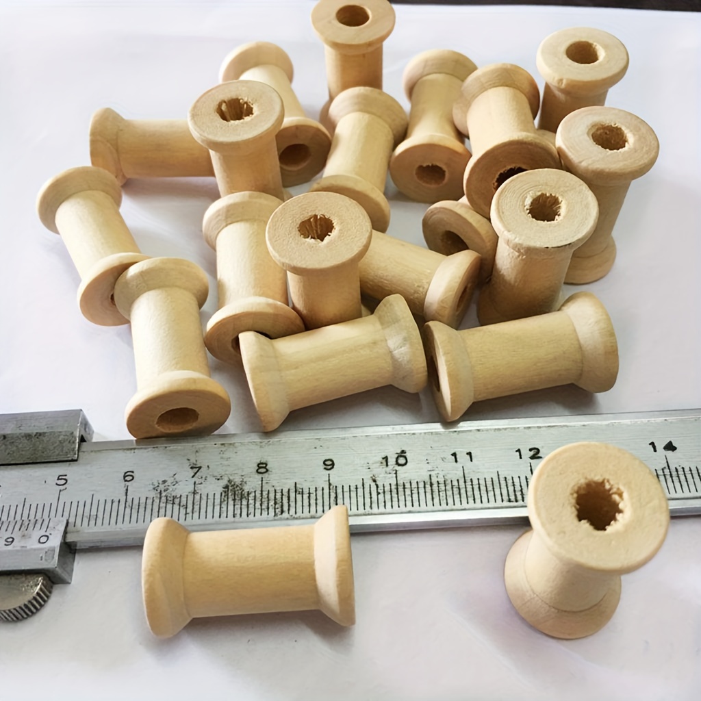 

20pcs Wooden Bobbins - Diy Spools For , & Organization Thread Management And -saving