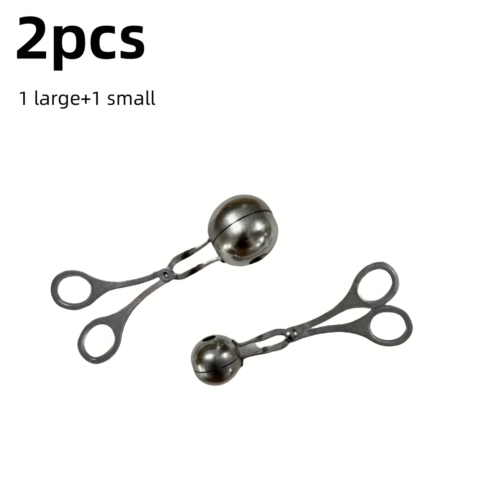 TEMU 2pcs Stainless Steel Meatball Molds, Food Preparation Gadgets And Additions, Fish Ball Machine For Homemade Dumplings & More - Perfect Gift Idea
