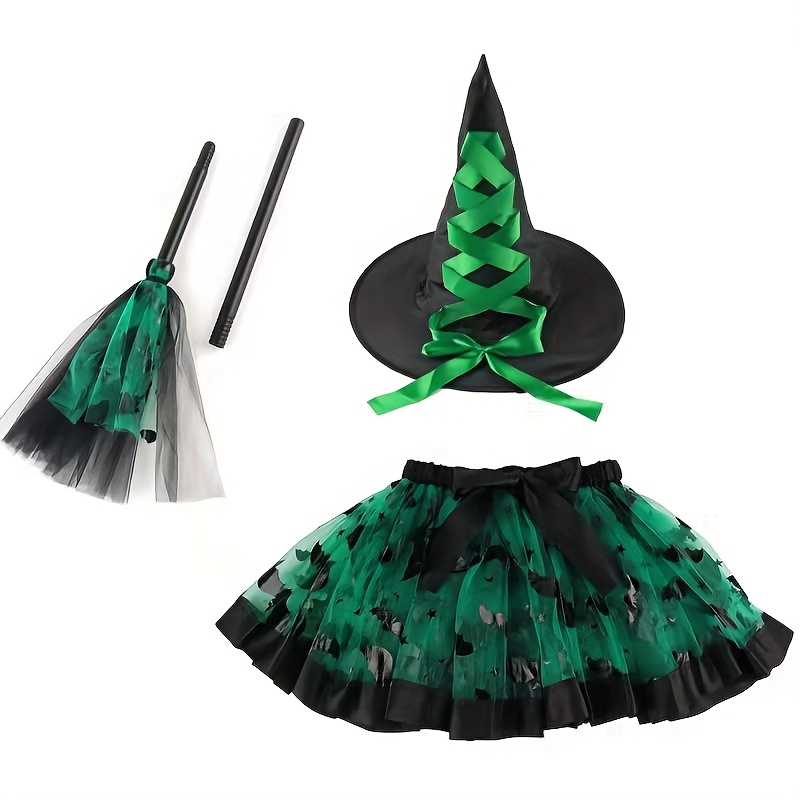 green emerald velvet dress Dare Fashion Adult Gothic Witch Costume Black Corset Dress Green Hat Tights M