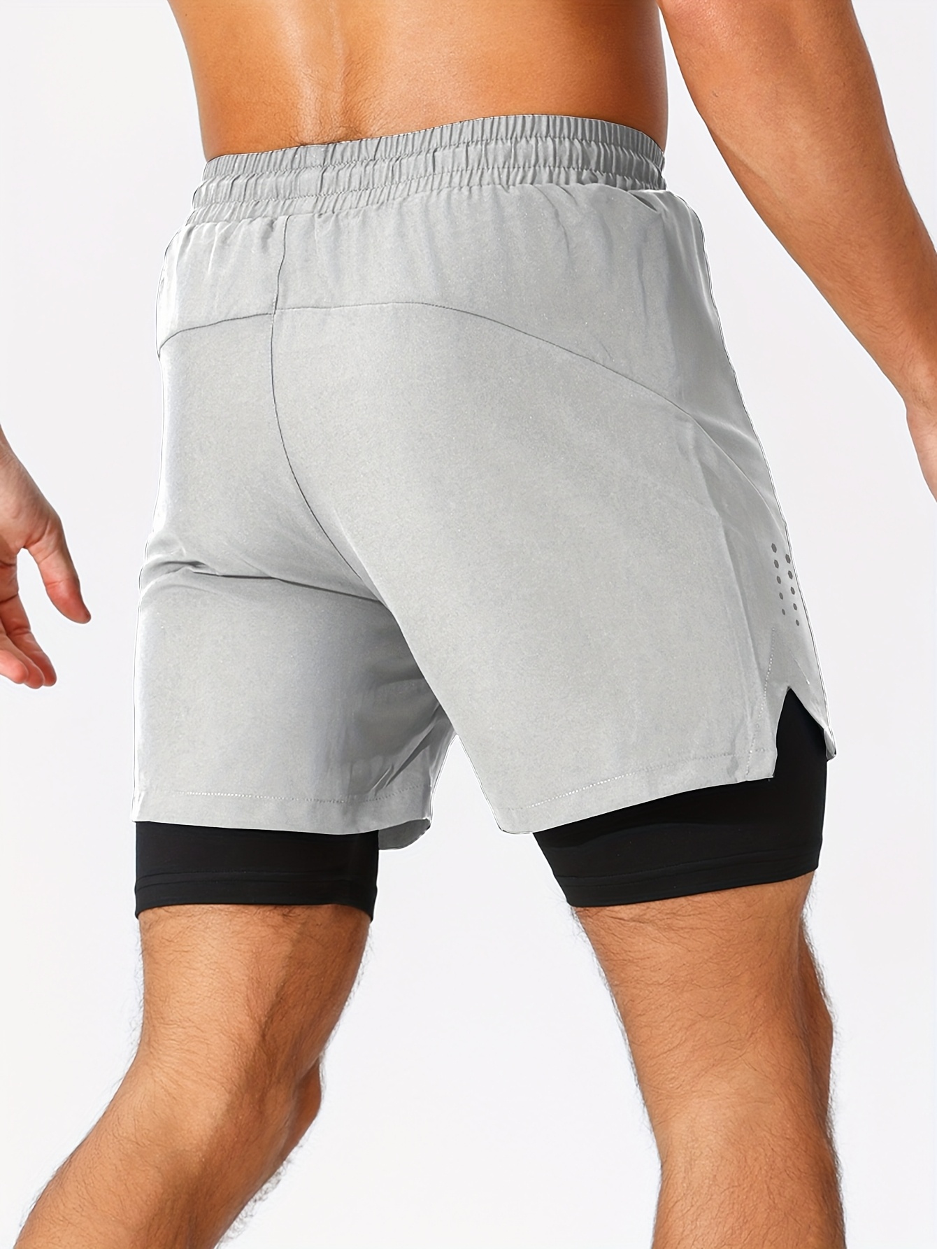 Men's 2-in-1 Printed Running Fitness Sports Shorts