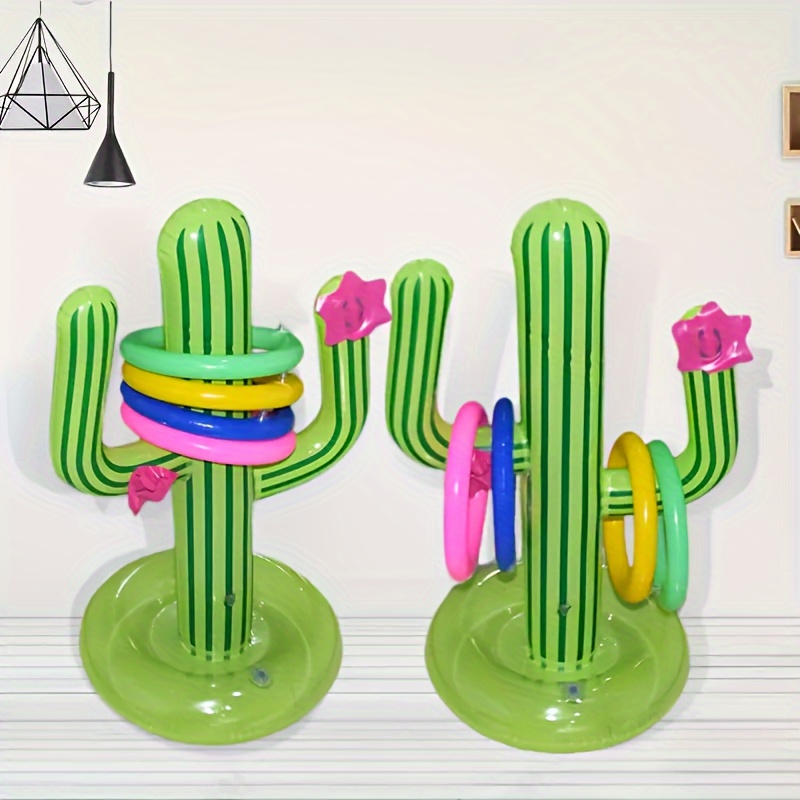

1 Set, Inflatable Cactus Toss Game Set, Throwing Games For Indoor Outdoor, Beach Pool Gathering Party Game Props