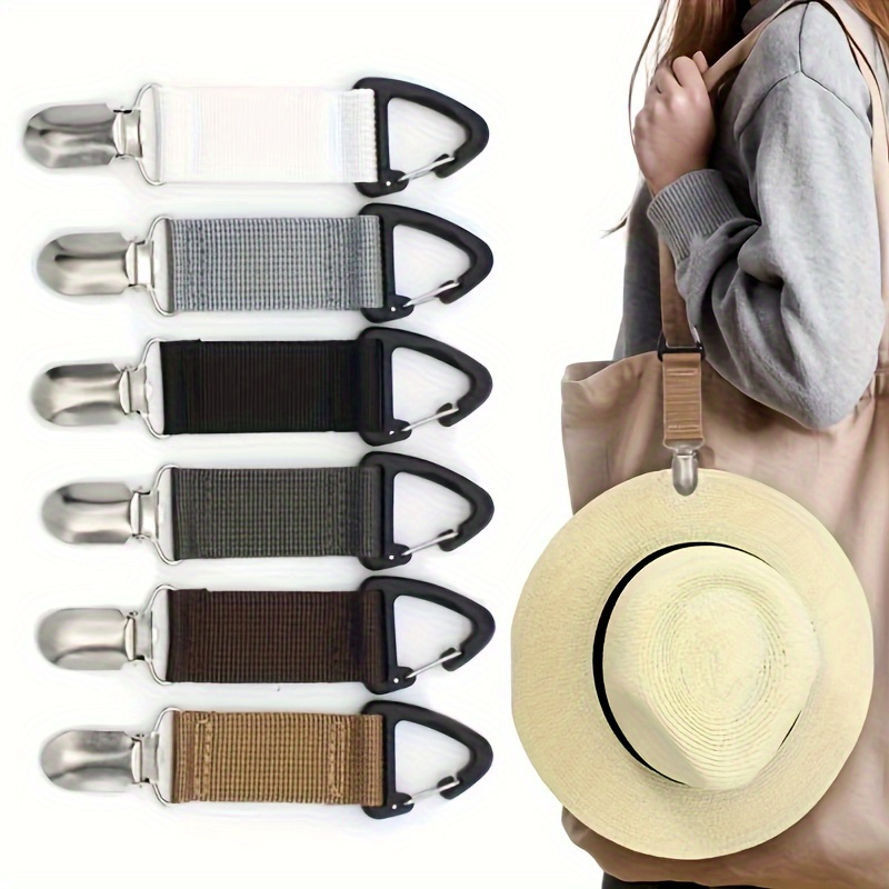 travel hat clip conveniently hangs on bag   holds hats ultra lightweight portable essential accessories for handbags backpacks luggage   travel commutes outdoor activities