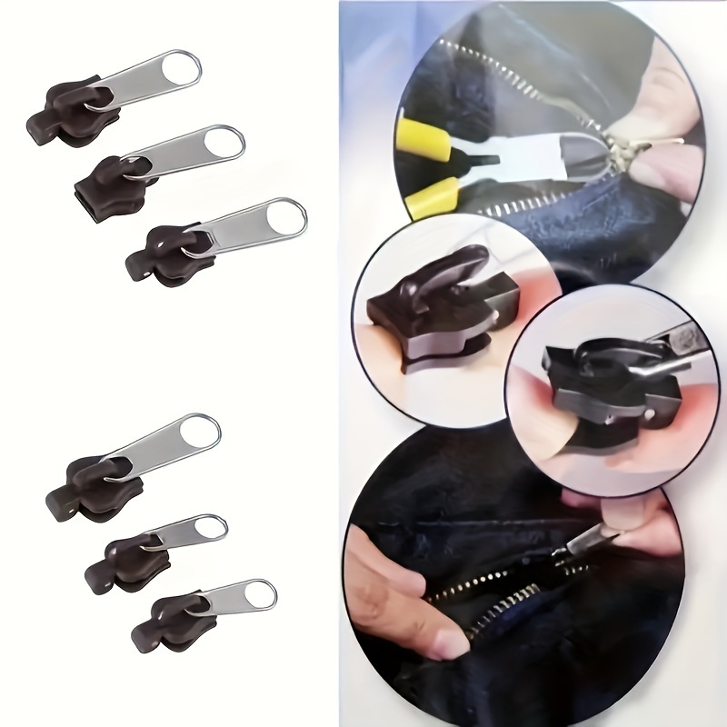 6pcs Instant Zipper Kit with Universal Design & Multiple Sizes, Replacement Zippers, Travel Accessories, Essential for Travel and Outings