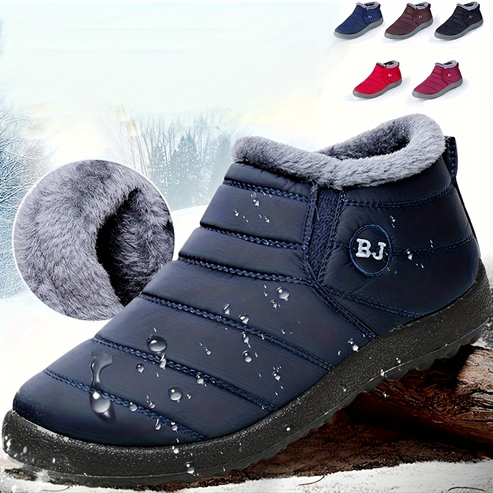 

Women' Color Fluffy Boots, Platform Soft Sole Winter Plush Lined Boots, Non-slip Warm Snow Boots