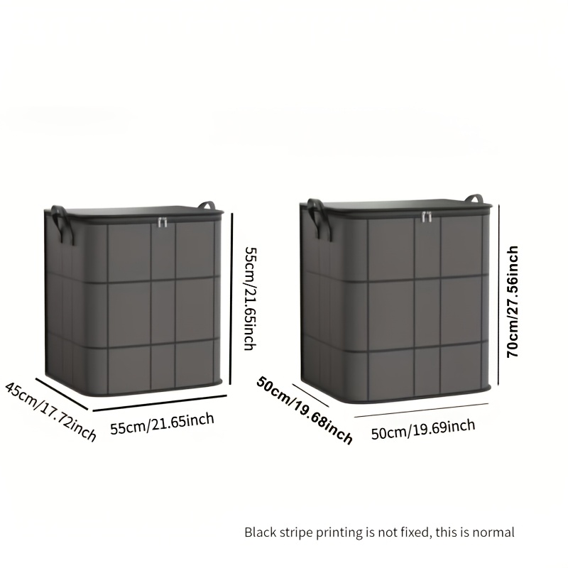 TEMU 2pcs Large Capacity Compressible Storage Bags, Storage Box With Handle, Moving Bag, Storage Box, Organizing Storage Device, For Storing Bed