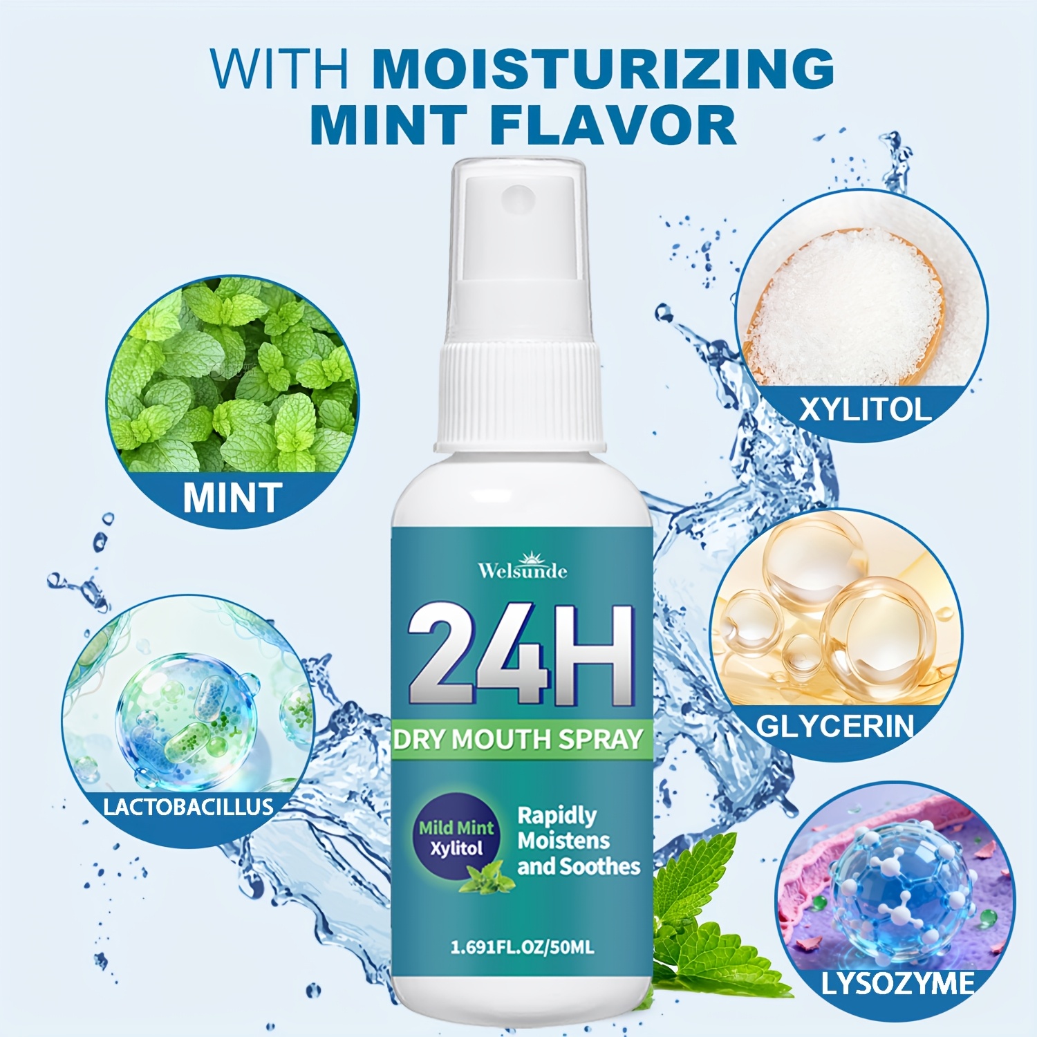 24H Dry Mouth Spray for Instant Relief and Fresh Breath