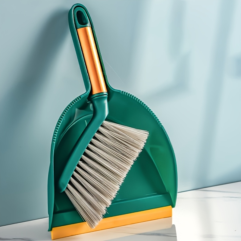TEMU Kit de nettoyage intérieur de voiture mini balai et pelle à poussière, petit ensemble brosse et pelle à poussière, pour intérieurs de voiture,