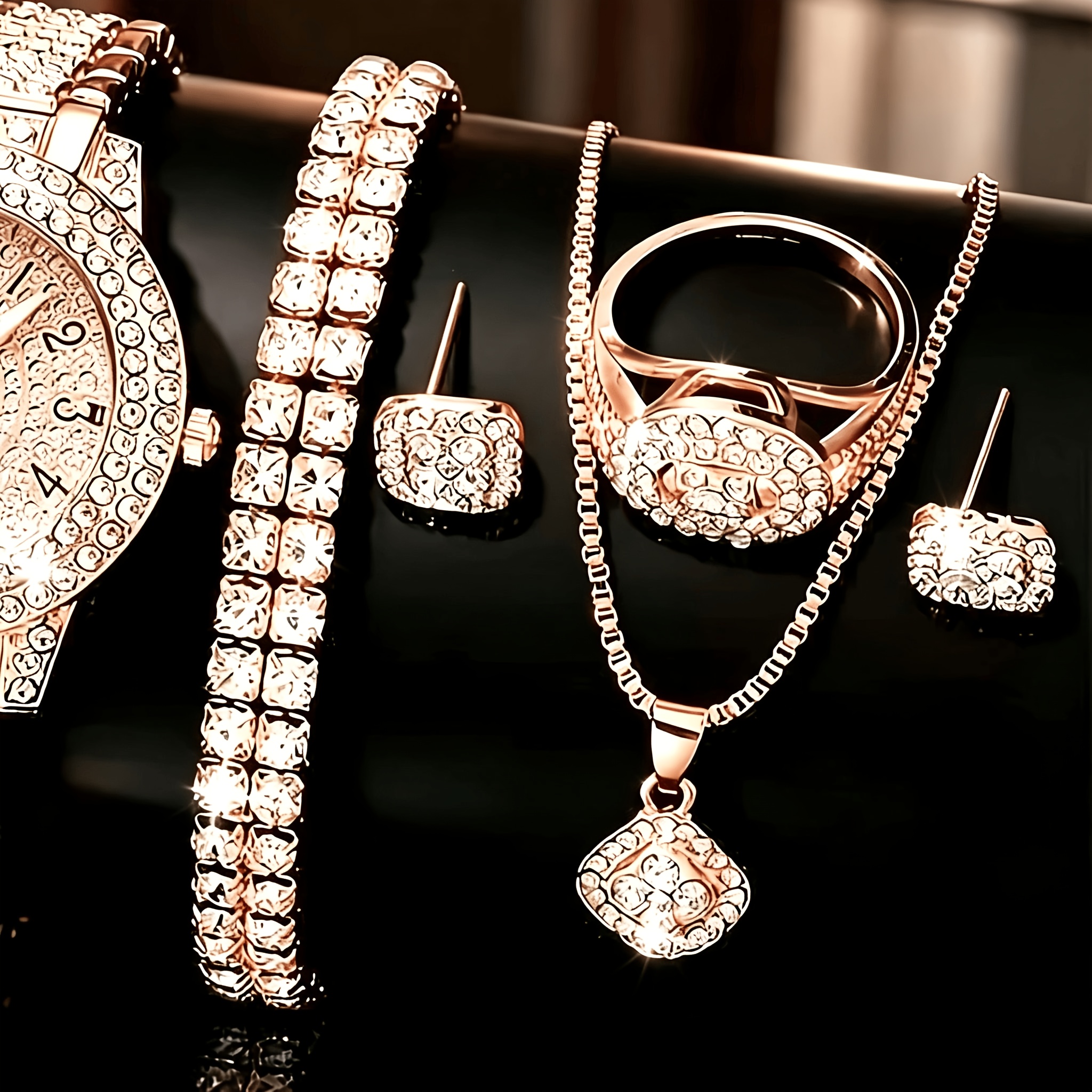 Rose Golden Jewelry Set