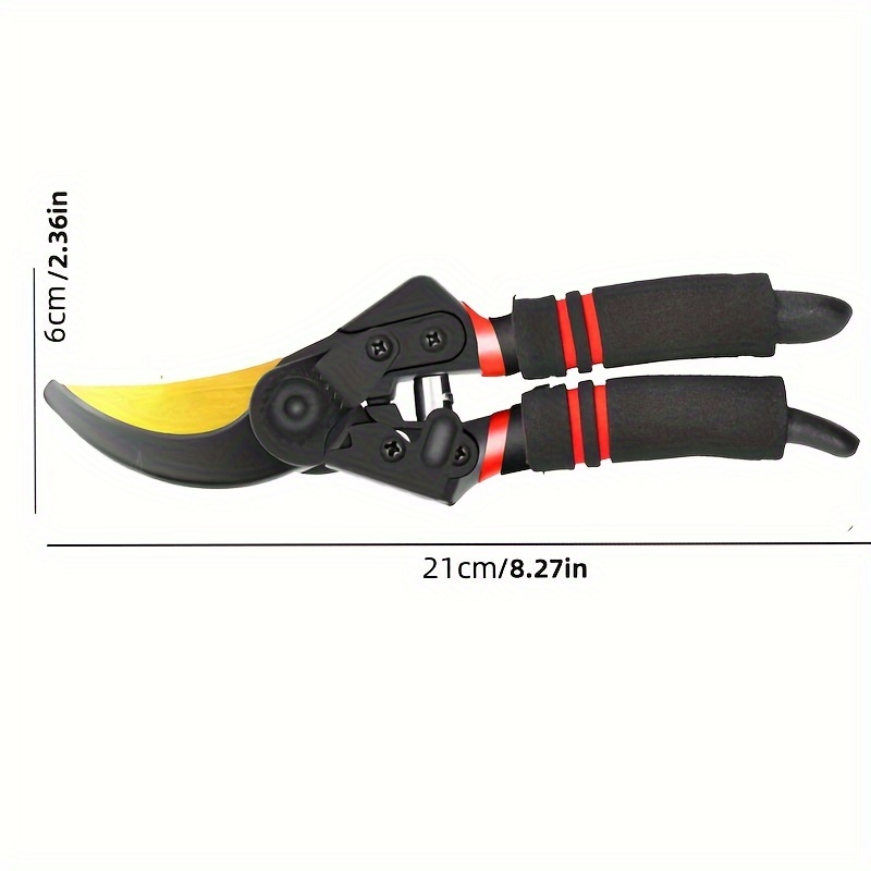 1pc professional pruning shears for branch cutting modern style carbon steel garden clippers 8 27 inches sharp sk 5 blade comfort grip handle durable tree trimmer ideal for home garden floristry tools details 3