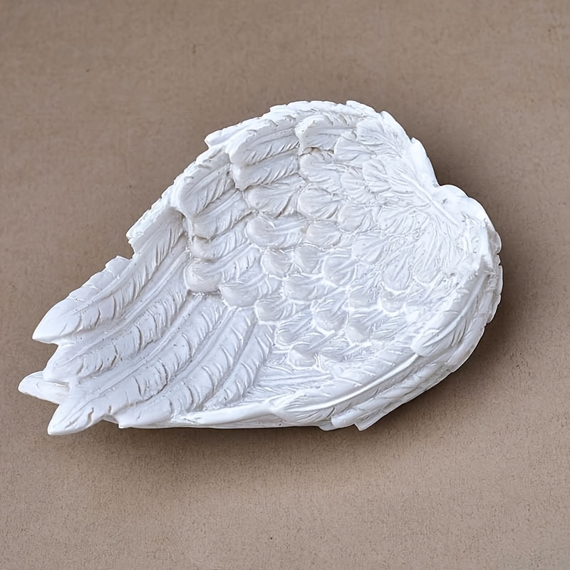 1pc White Wings Feather Wings Crystal Ball Display Base, Suitable For Jewelry Storage (non-food Contact)