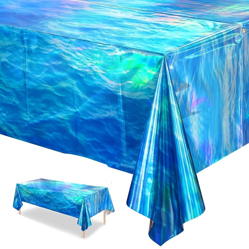 TEMU 1pc Summer Party Tablecloth Disposable Birthday Party Beach Party Pool Party Surfing Event Decoration Tablecloth 137 X 274cm