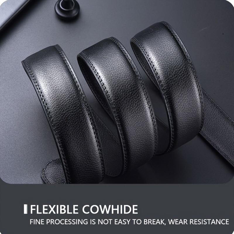Stylish Leather Belt with Automatic Buckle for Men