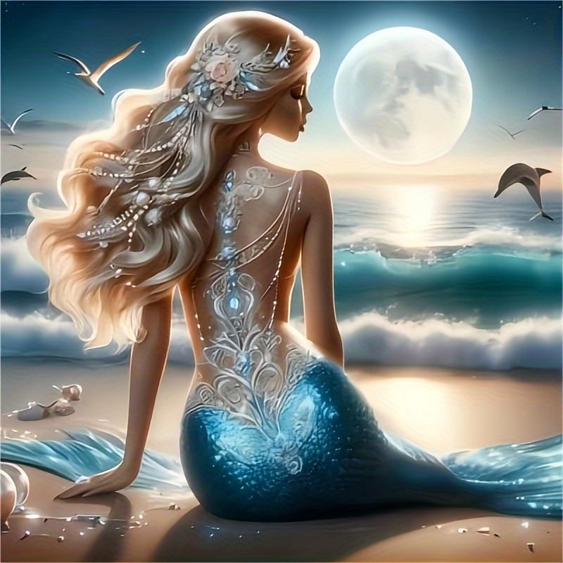 

Mermaid 5d Diy Diamond Painting Kit - Full Round Drill, Frameless Stitch Art For Beginners & Craft Lovers, Perfect Decor For Living Room, Bedroom, Study - Ideal Gift For Family & Friends