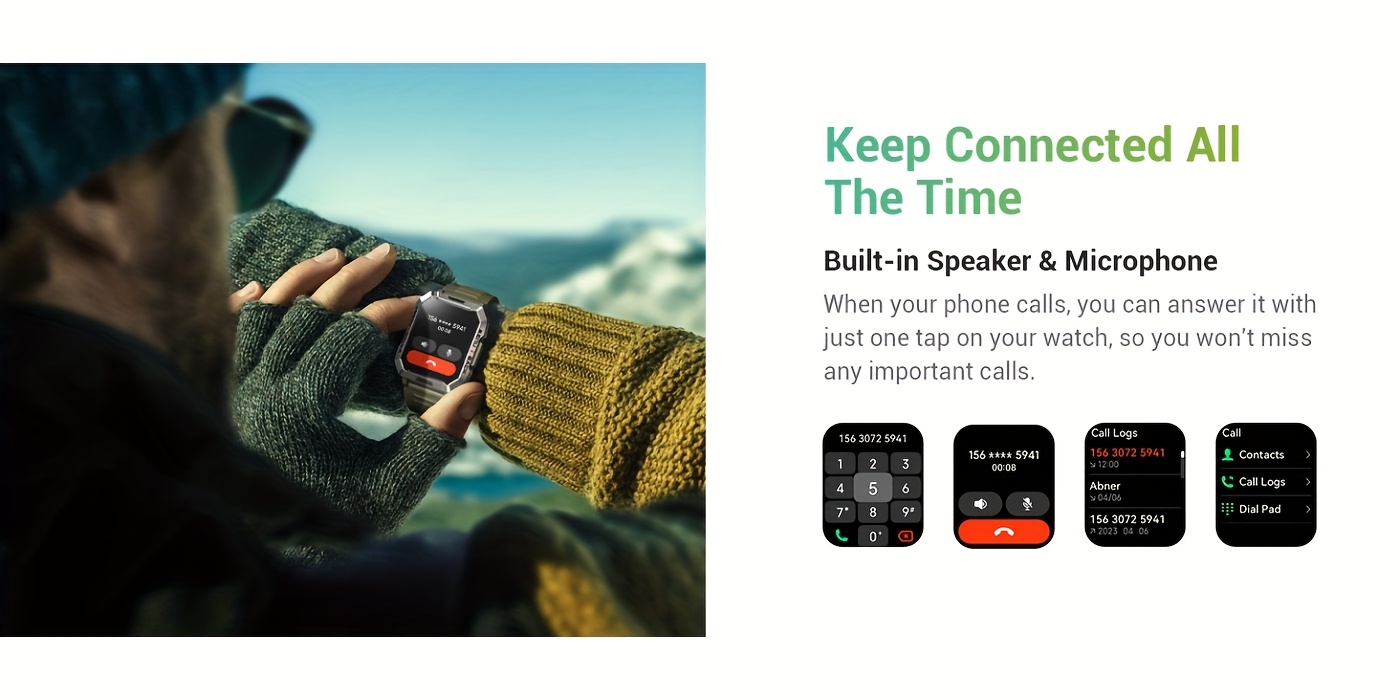 Montre intelligente pour homme avec suivi de la qualité du sommeil nocturne, batterie 900mAh, appels sans fil, chronomètre et minuterie, torche et boussole intégrées, écran HD 2.01 pouces, suivi du cycle menstruel féminin, calculateur de dépense calorique, plus de 100 modes sportifs, suivi d'activité physique, deux s interchangeables, cadeau idéal pour la famille.