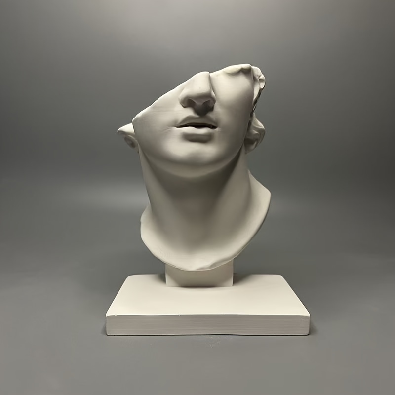 Image of Nordic Ins Vintage Roman Plaster Sculpture Niche Artwork Desktop Ornament Home Decor Gift
