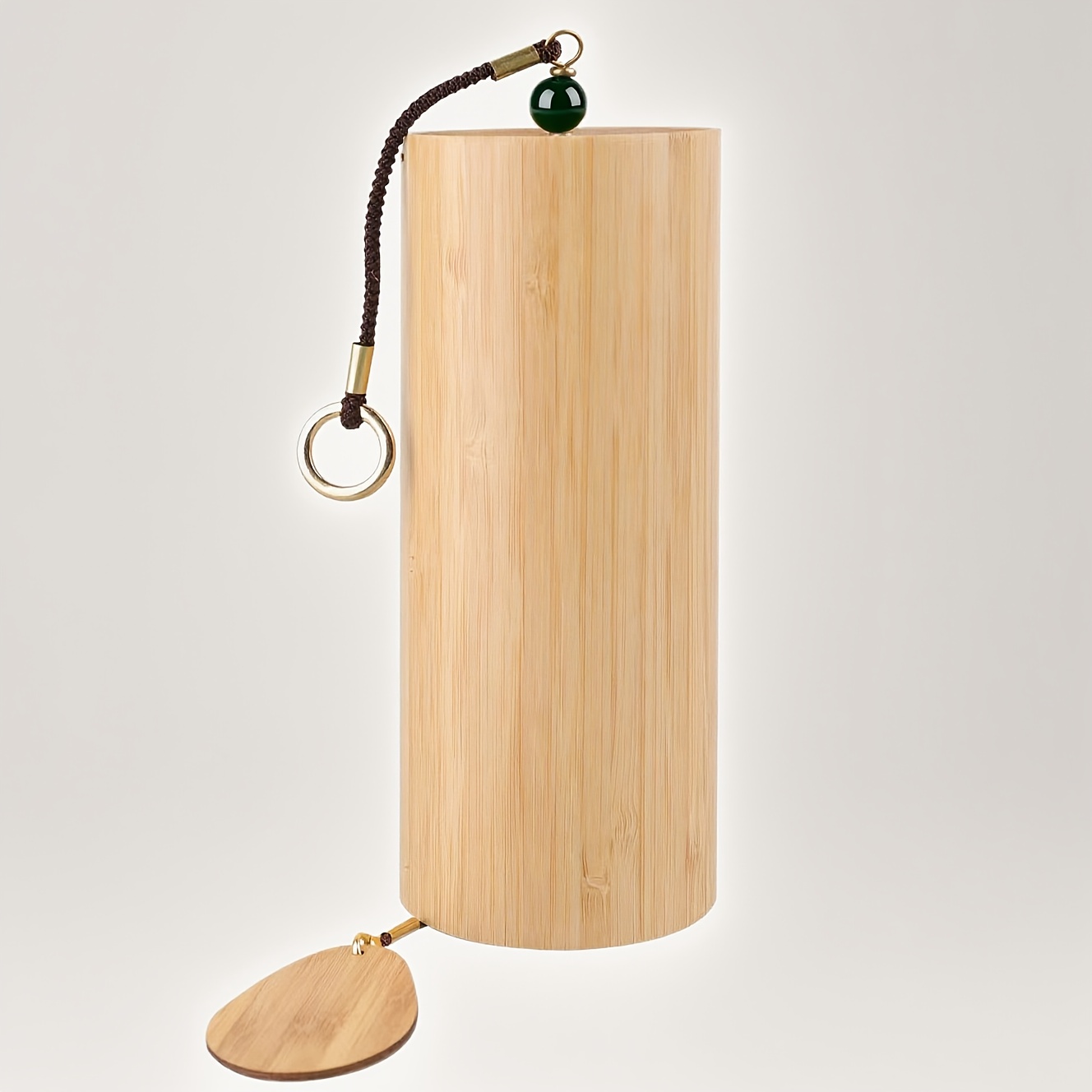 Image of 1pc Handcrafted Japanese Bamboo Wind Chime - Retro Relaxing , Outdoor/indoor Decor, Soft , Ideal For Gardens, , Weddings, And Holiday Gifts, Country Charm, Musical Ornament, , Handcrafted Design