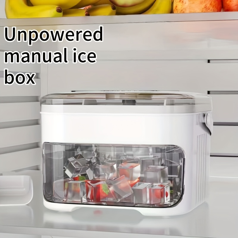 1pc double layer mold 50 grid large capacity push type manual ice box for refrigerator refrigerator quick freezing mold very suitable for family summer iced beverage ice making food grade pp material tray Product details 2