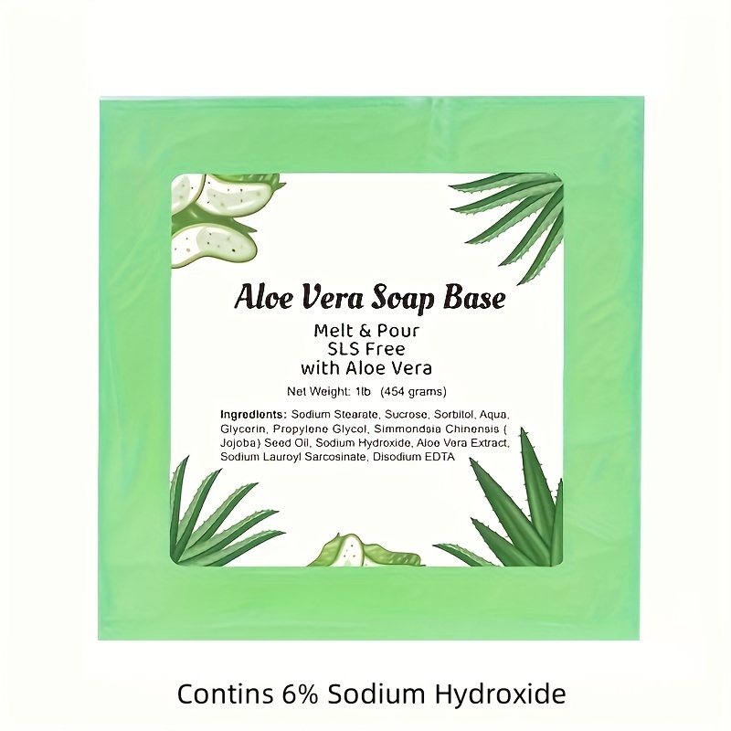 

1lb/454g Aloe Vera Soap Base, Gentle Premium Soap Base For Crafting Artisan Soaps, Diy Handmade Soap
