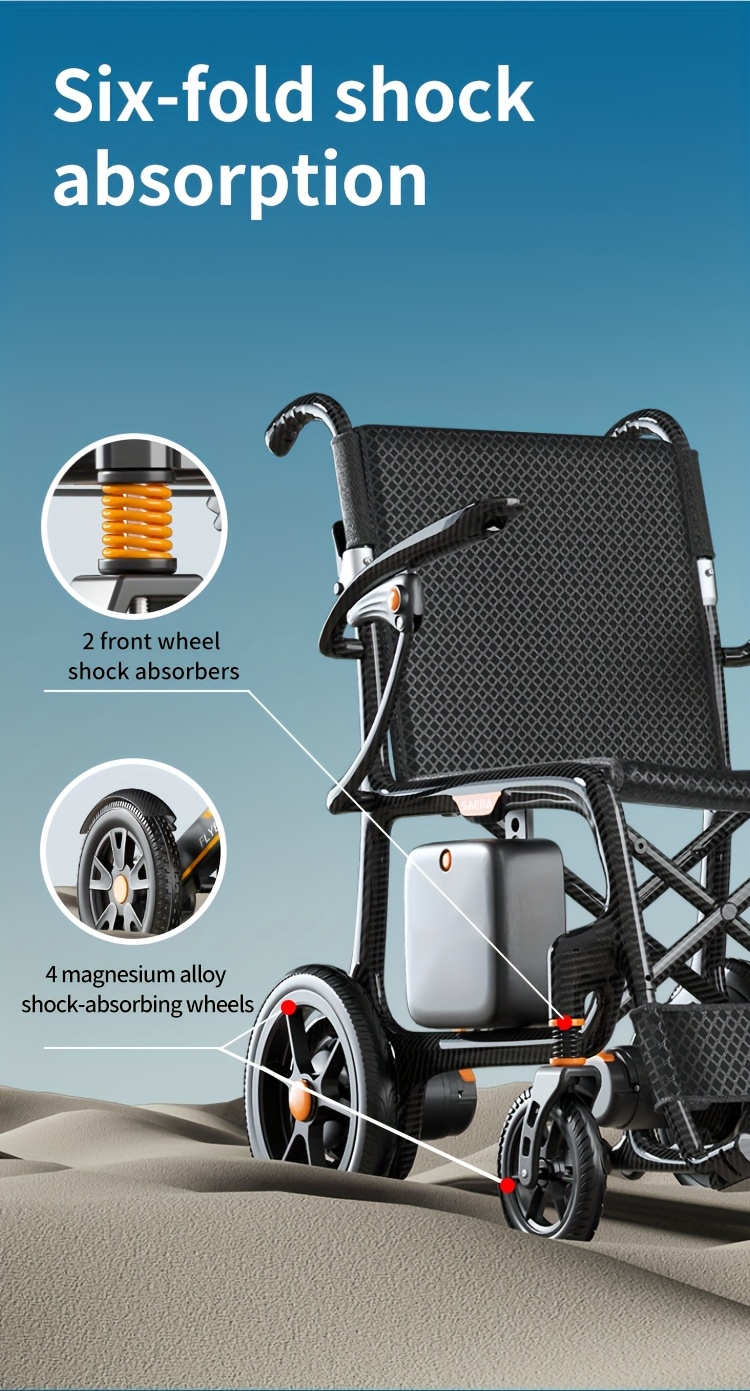 intelligent electric wheelchair made of 100 carbon fiber material lightweight and portable with a range of 25 miles   folding and installation   electric wheelchair for the elderly   of bearing 150kg mothers day gift Product details 1