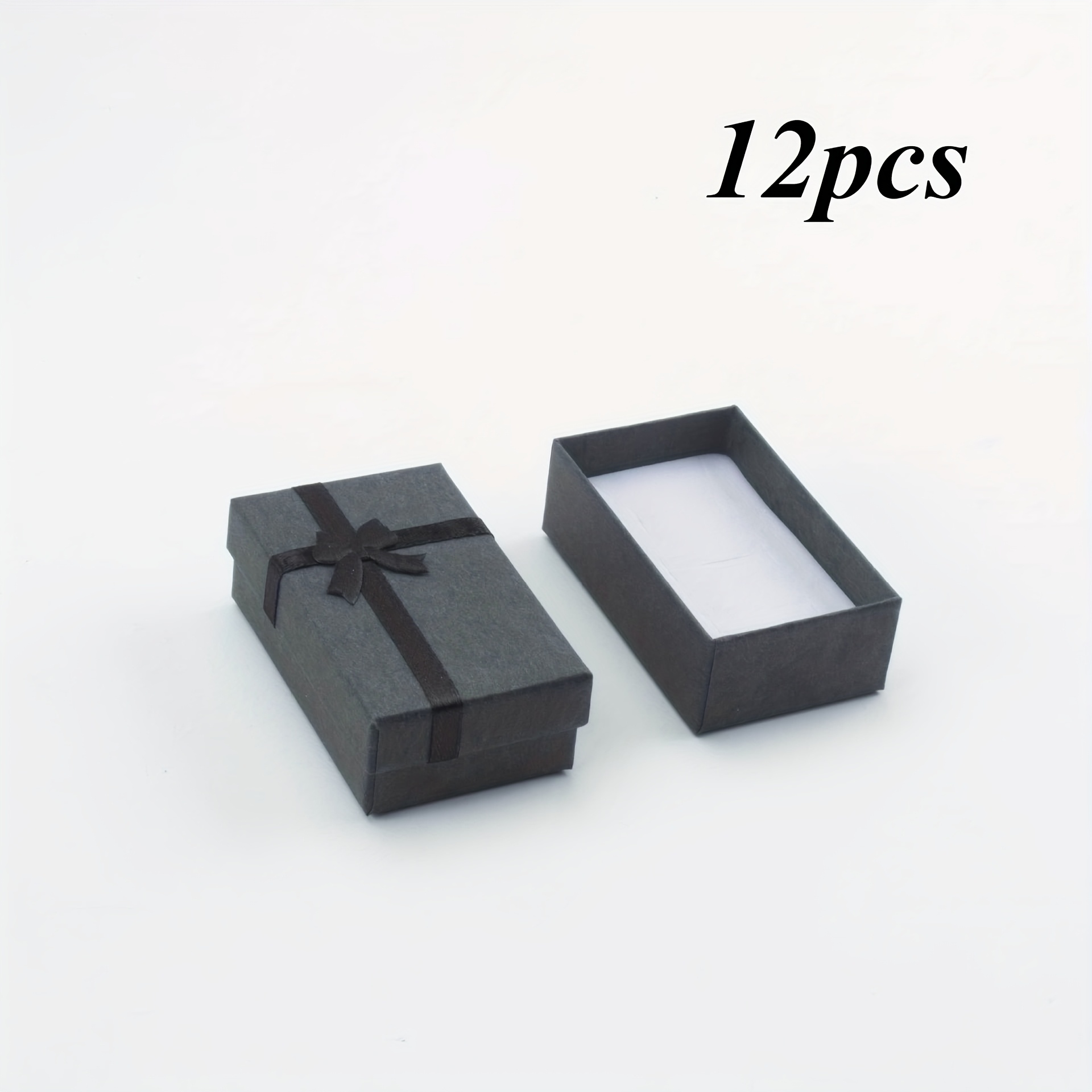 TEMU 12pcs Ring Jewelry Box Jewelry Gift Box Necklace Jewelry Display Box With Lid Bow Suitable For Easter Mother's Day Valentine's Day Wedding