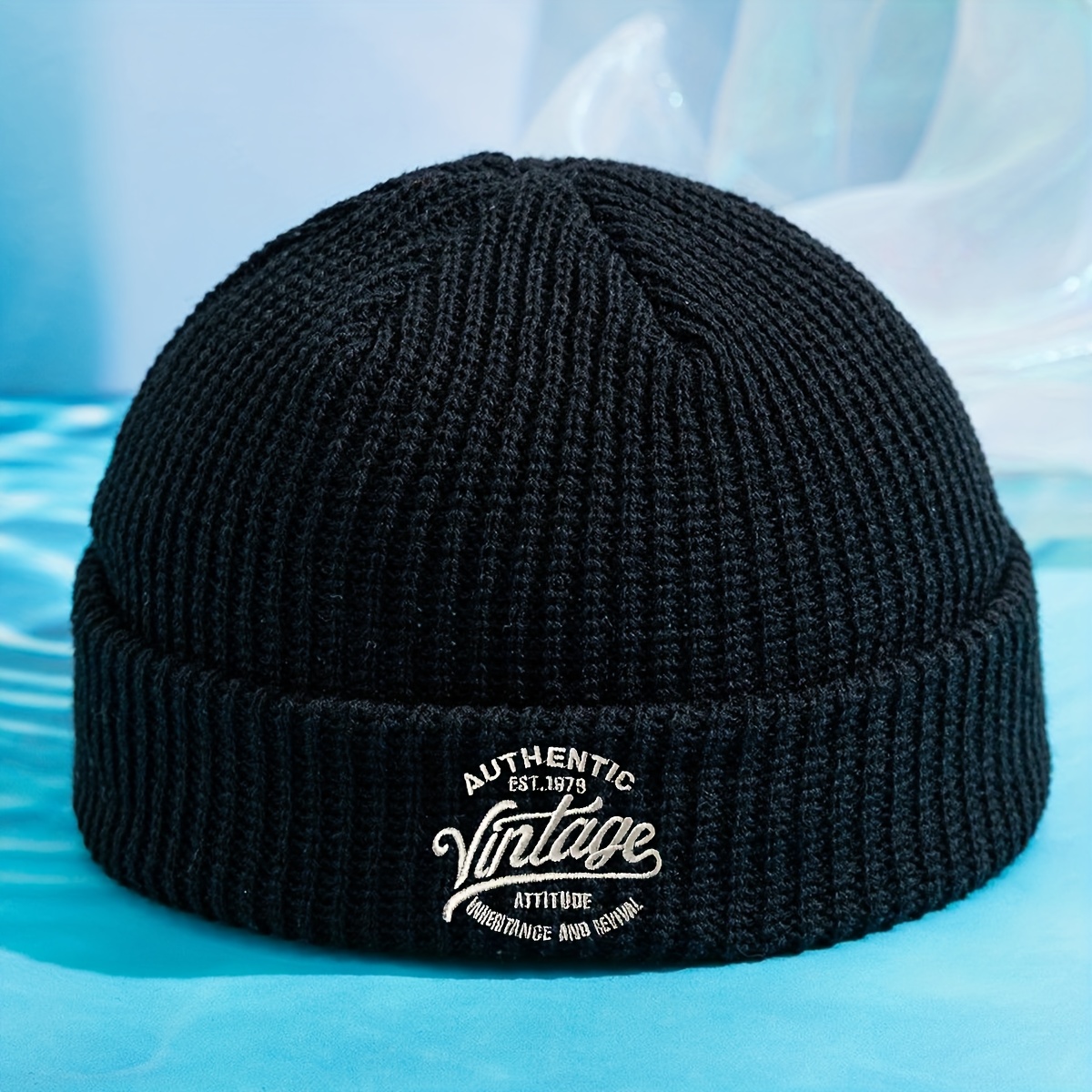 Image of A Unisex Autumn/winter Knitted Beanie, Cold-proof And Warm, Fashionable And Versatile, Suitable For Outdoor Camping, Hiking, And Skiing