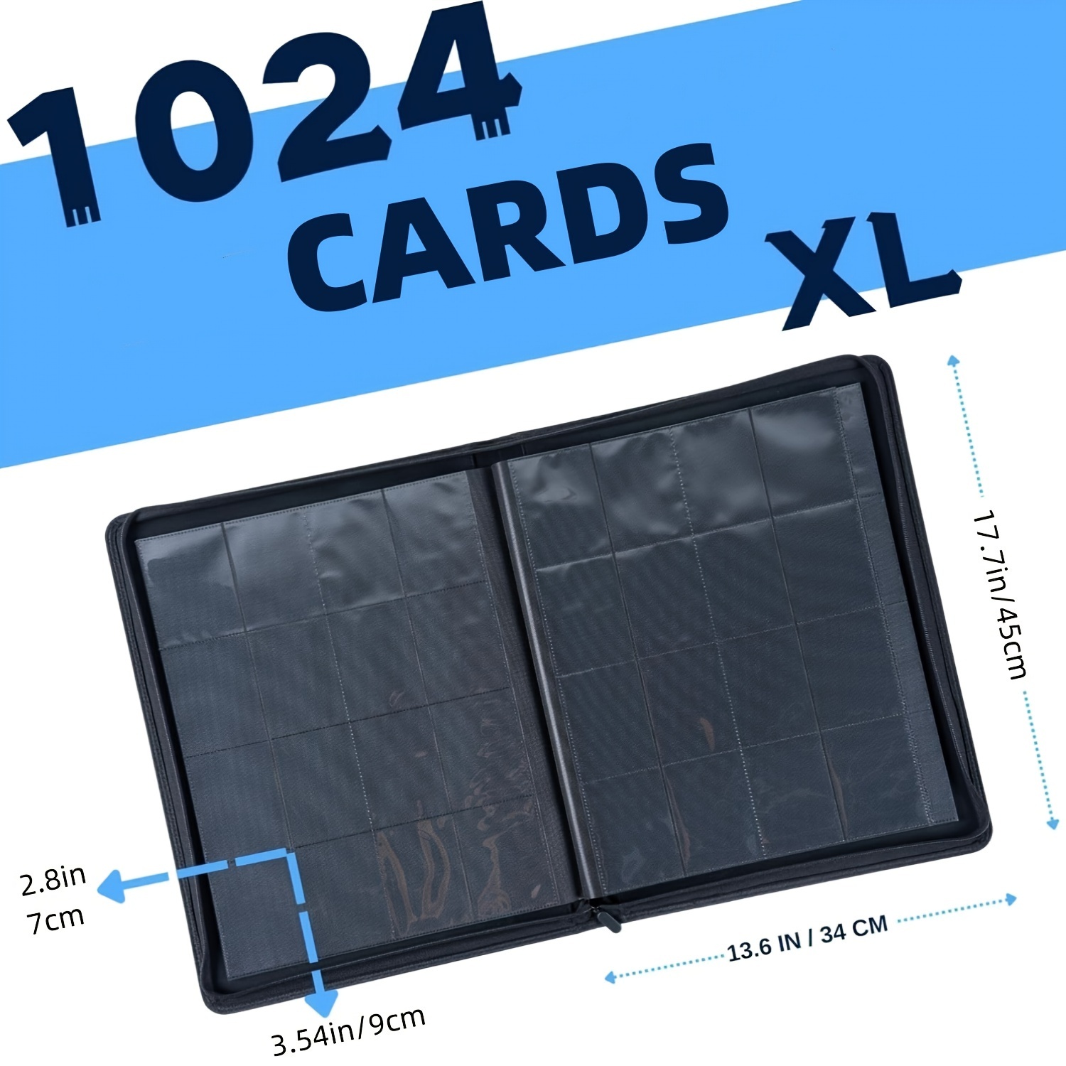 1024ポケット付きカードバインダー1個 トレーディングカード用16