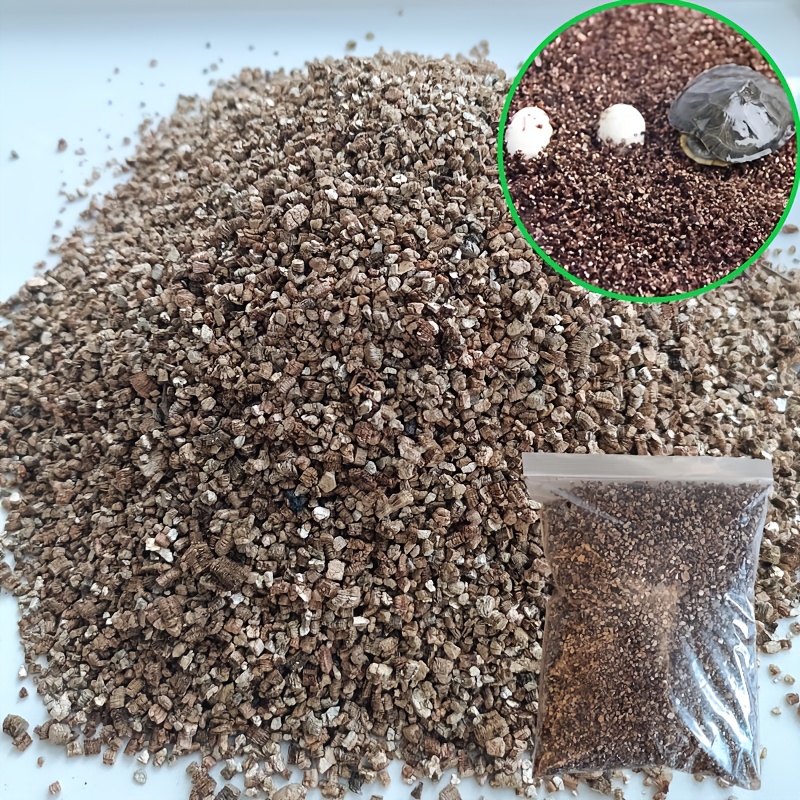 Vermiculite 2/3L in Sacchetto - Tappetino per Incubazione Rettili (Uova di Serpente/Uova di Tartaruga) & Riempitivo Leggero per Giardinaggio | Materiale Naturale Traspirante | Pietra Decorativa per Giardino Bonsai | Accessorio per la Schiusa
