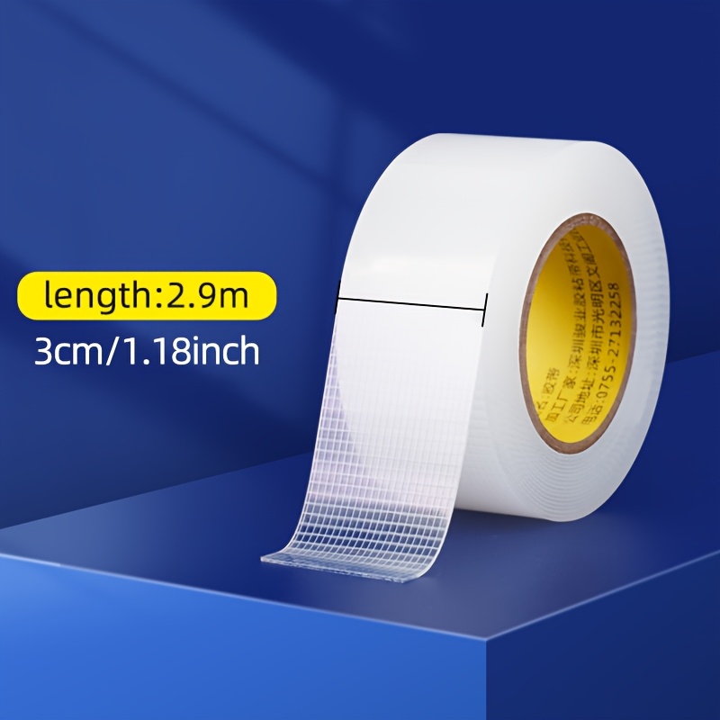 Image of No-damage Wall Mounting Tape - High-, No Punching Required For Photos, Wall Art, And Framed Decor - Ideal For Acrylic And Fabric Surfaces, Wall Art Installation|transparent Tape|acrylic Tape