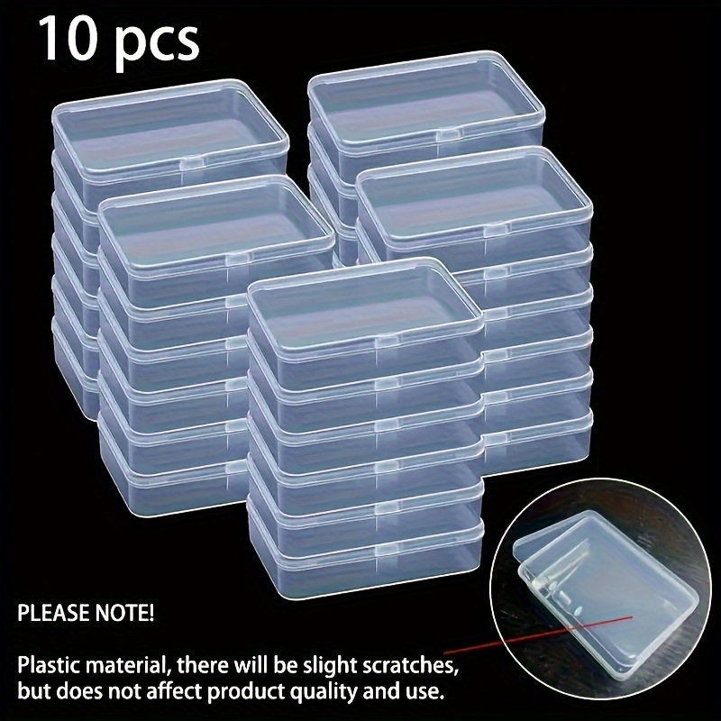 

8/10pcs Large Capacity Transparent Cable Management Boxes - Plastic Desk Organizer For Cord Winding, Space-saving Charging Cable Storage, And Easy Cable Identification - Home And Office Use