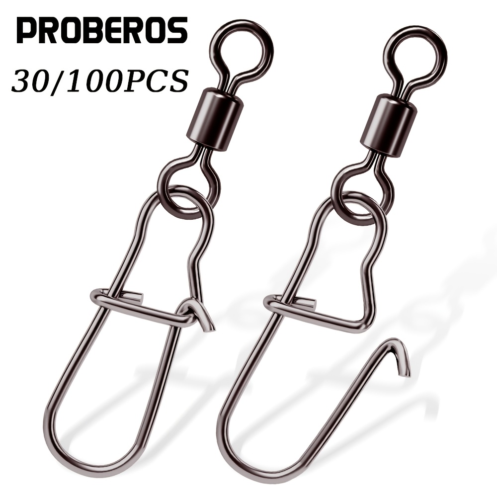 item picture   30 100pcs heavy duty swivel lure connector snap ball bearing strong and durable   lure for   fishing success