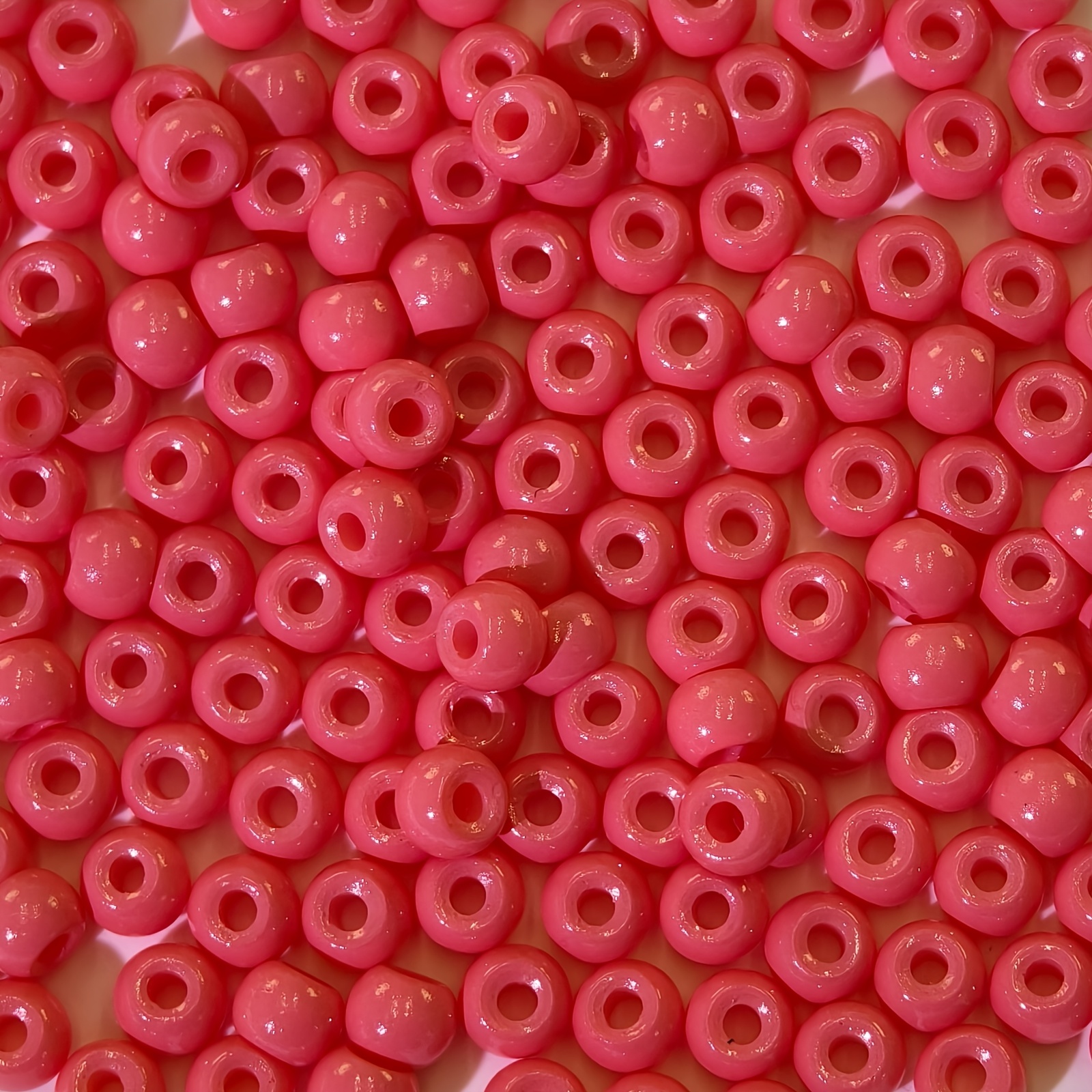 25G Solid Color Enamel Glass Round Beads, 4Mm
