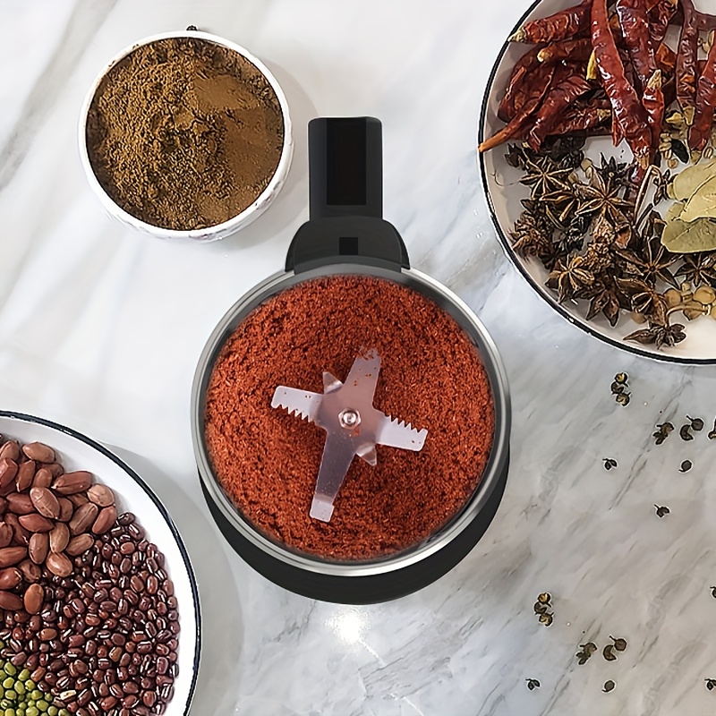 uao stainless steel electric grinder 8 blade high speed 12500 rpm   operation multi functional for   herbs medicinal ingredients 220 240v durable kitchen appliance with ergonomic handle grinder for kitchen herb   sleek appliance   construction Product details 1