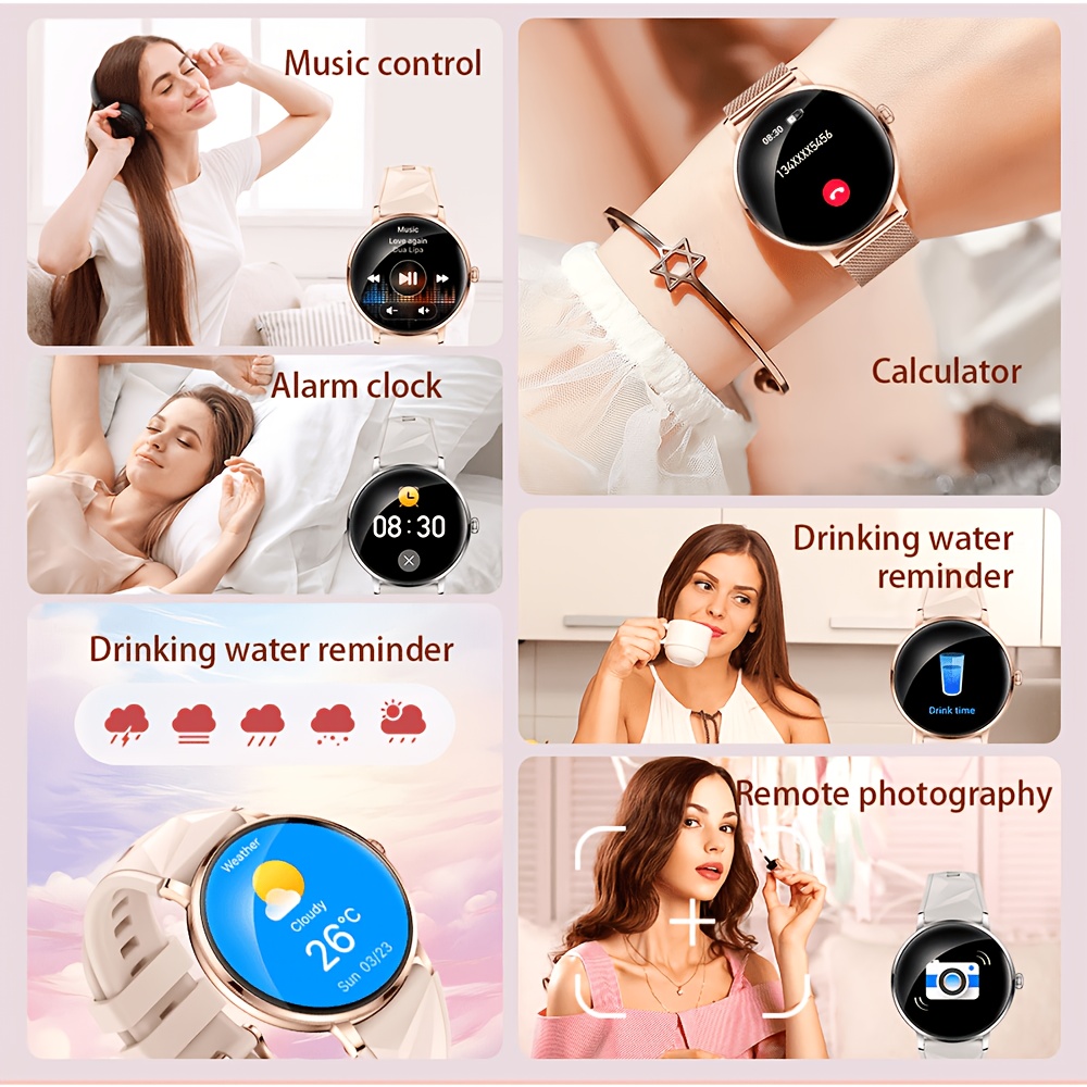 Elegant Women's Smartwatch with AMOLED Screen